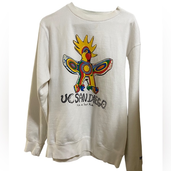 Blue 84 Tops - Sun God UC San Diego Niki de Saint Phalle Blue 84 Women’s Oversized S Sweatshirt